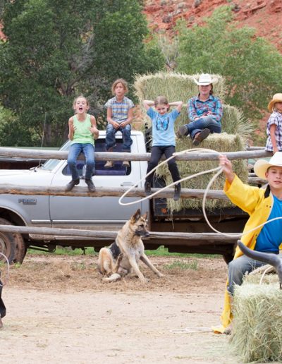 Kids Corral Games Roping - Lazy L&B Dude Ranch Wyoming