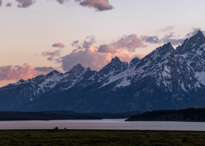 Teton Mountain Range with Lake in Grand Teton National Park - Lazy L&B Dude Ranch Wyoming